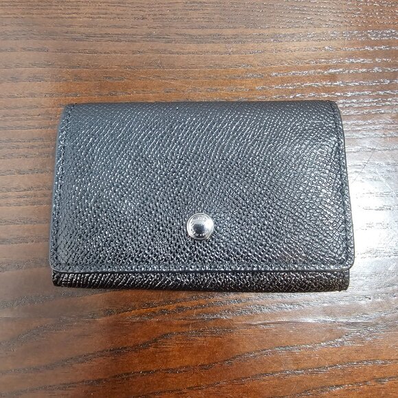 Coach 5 Ring Plus Fob Ring Leather Key Case Holder - #F73992 - Black - Picture 1 of 3